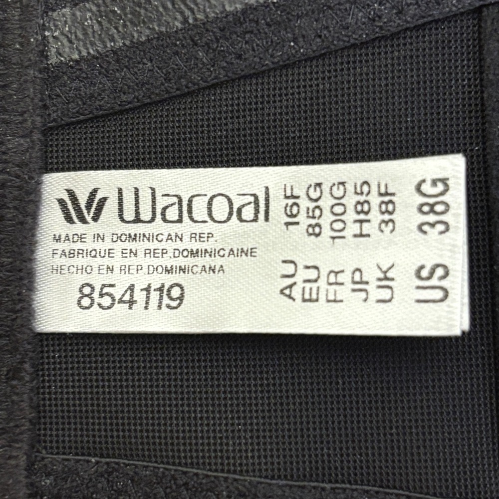 NWT WACOAL Red Carpet‎ Convertible Strapless Bra Black Women Size 38G Comfort - Picture 3 of 9
